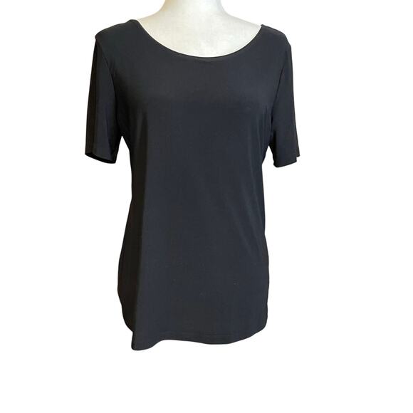 Attitudes by Renee Size Small Black Jersey Knit 2-piece SS Top and Cardigan Set - Picture 8 of 8